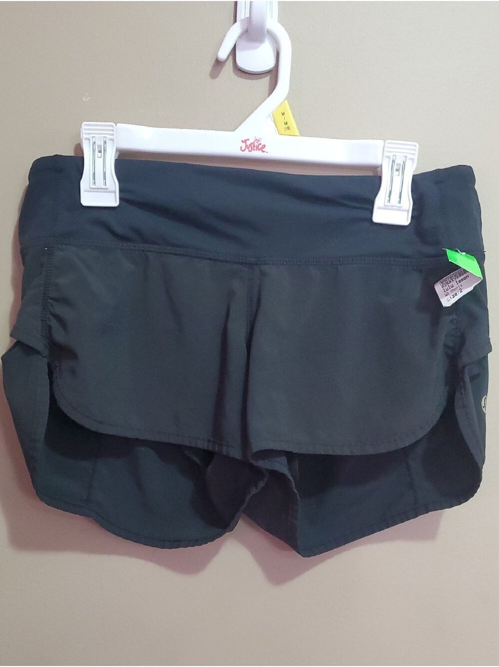 Lululemon Women's Black Athletic Layered Running Shorts